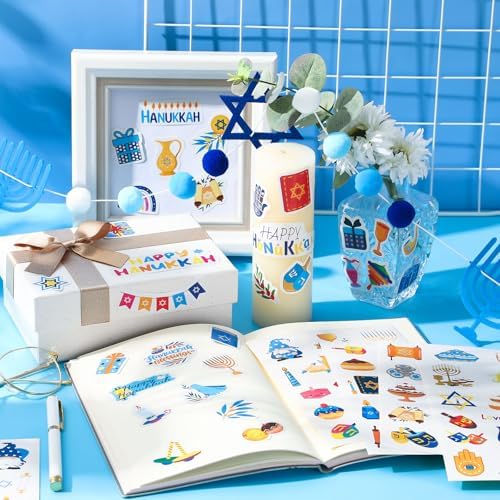 JULMELON 240 PCS Hanukkah Stickers for Kids Classroom