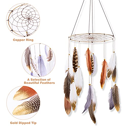 Boho Feather Baby Mobile for Crib