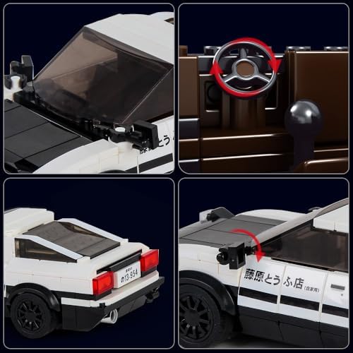 Mould King AE86 Initial D Car Building Set with Display Case