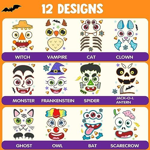 JOYIN 54 Pcs Halloween Pumpkin Stickers