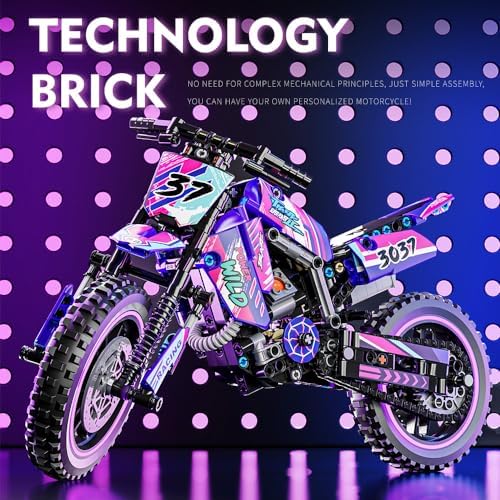 Mesiondy 476PCS Realistic Motorcycle Building Set for Adults Kids