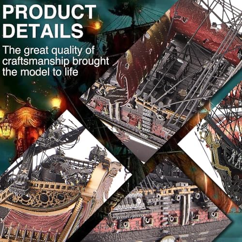 Piececool 3D Metal Puzzle Pirate Ship Kit for Adults