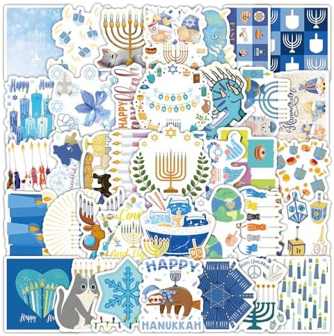 50PCS Hanukkah Stickers for Kids and Adults