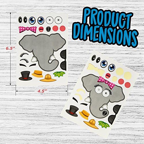 24 Animal Sticker Sheets for Kids - Zoo and Safari Theme