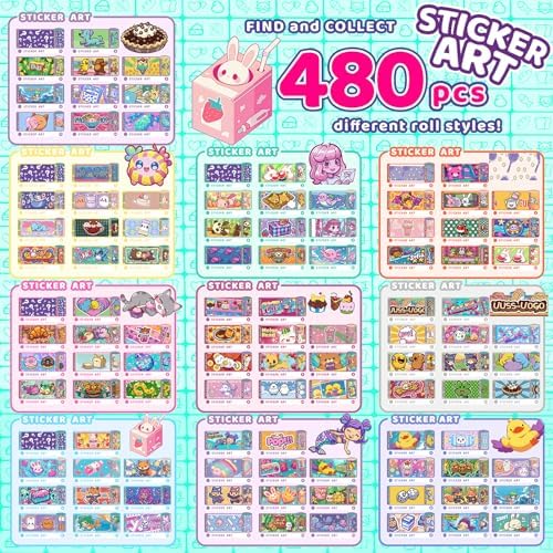 Plunack DIY Sticky Roll Stickers Bracelet Kit with Collection Book