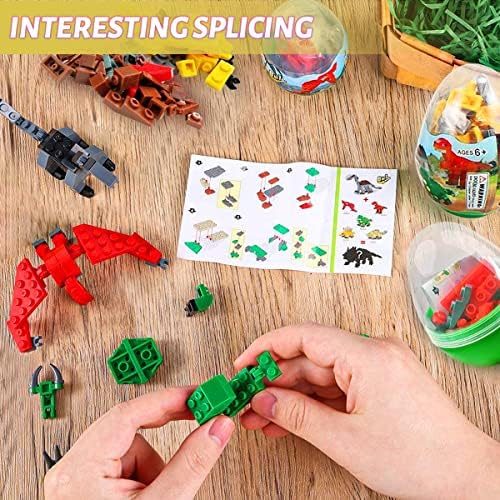 LEBOCADO 12 Pack Dinosaur Building Blocks Set