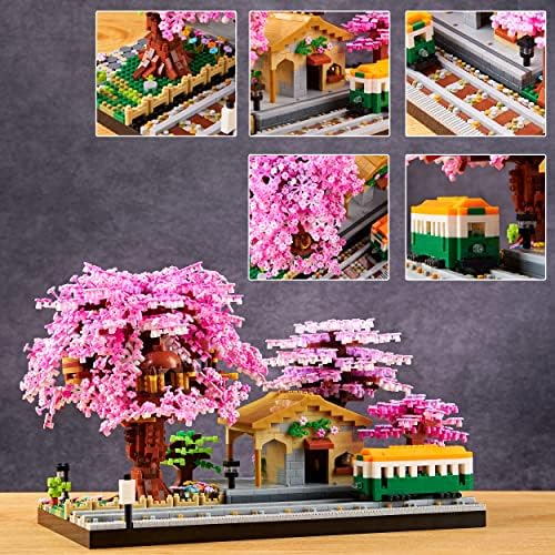 Japanese Cherry Blossom Tree Micro Blocks Building Set for Girls